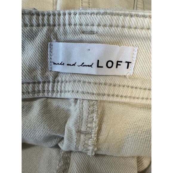 Loft Made and Loved Cream Jeans High Waist Slim WIDE LEG 29/8 Lagenlook Gorp - Picture 10 of 11